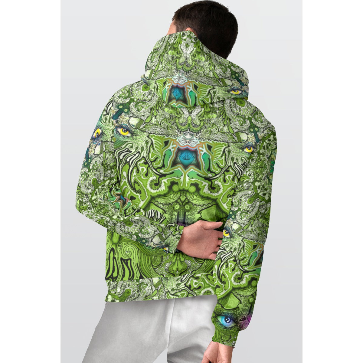 MedusaDix Green Hand Drawn Art - Thicken Pullover Hoodie