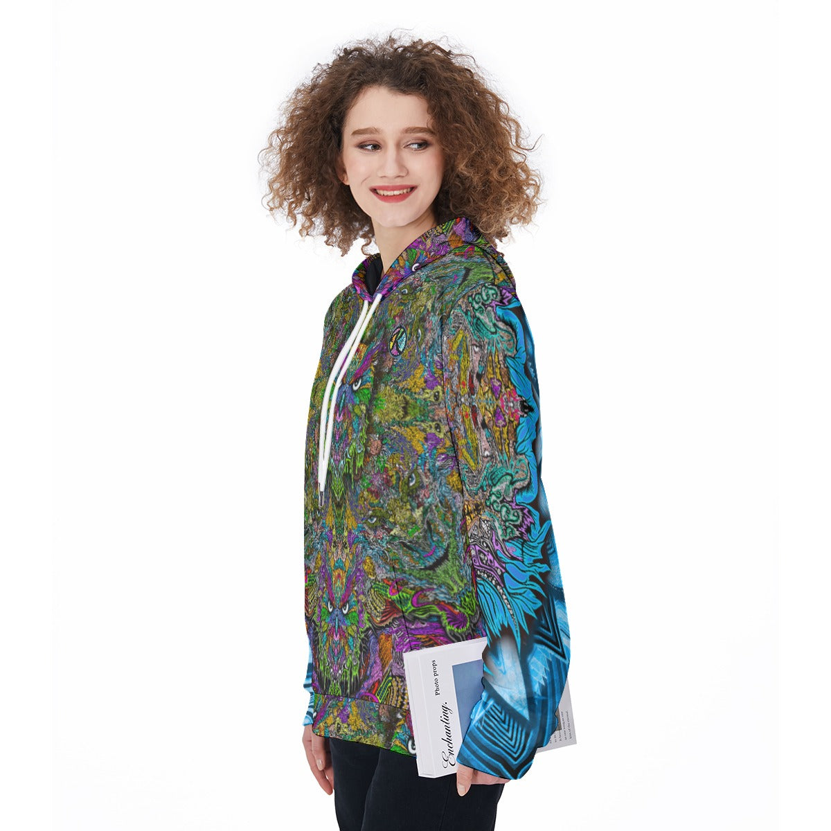 Hand Drawn Owl Pattern - Women's Pullover Hoodie