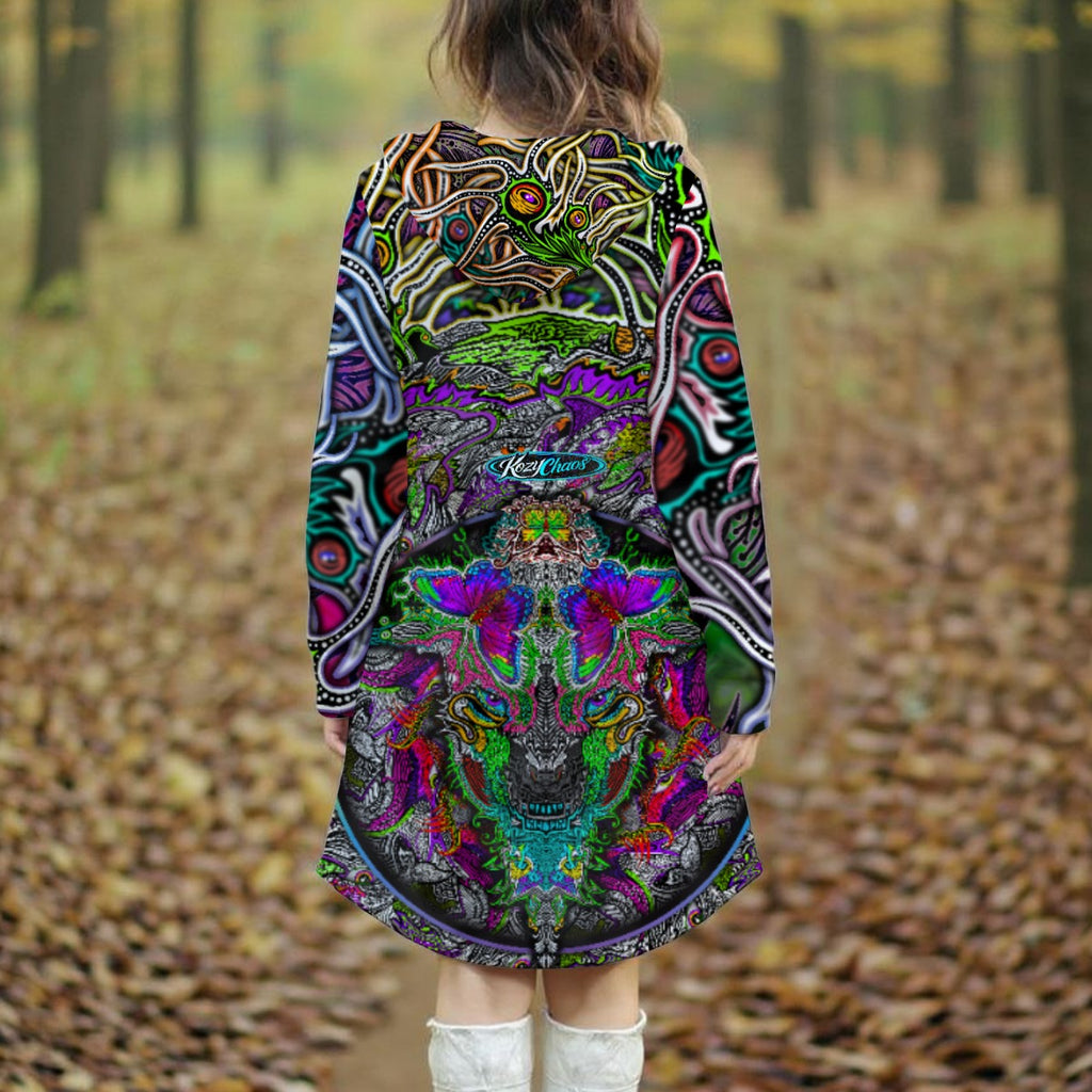 NoSwampHere Hand Drawn Art - Women's Longline Hoodie Dress