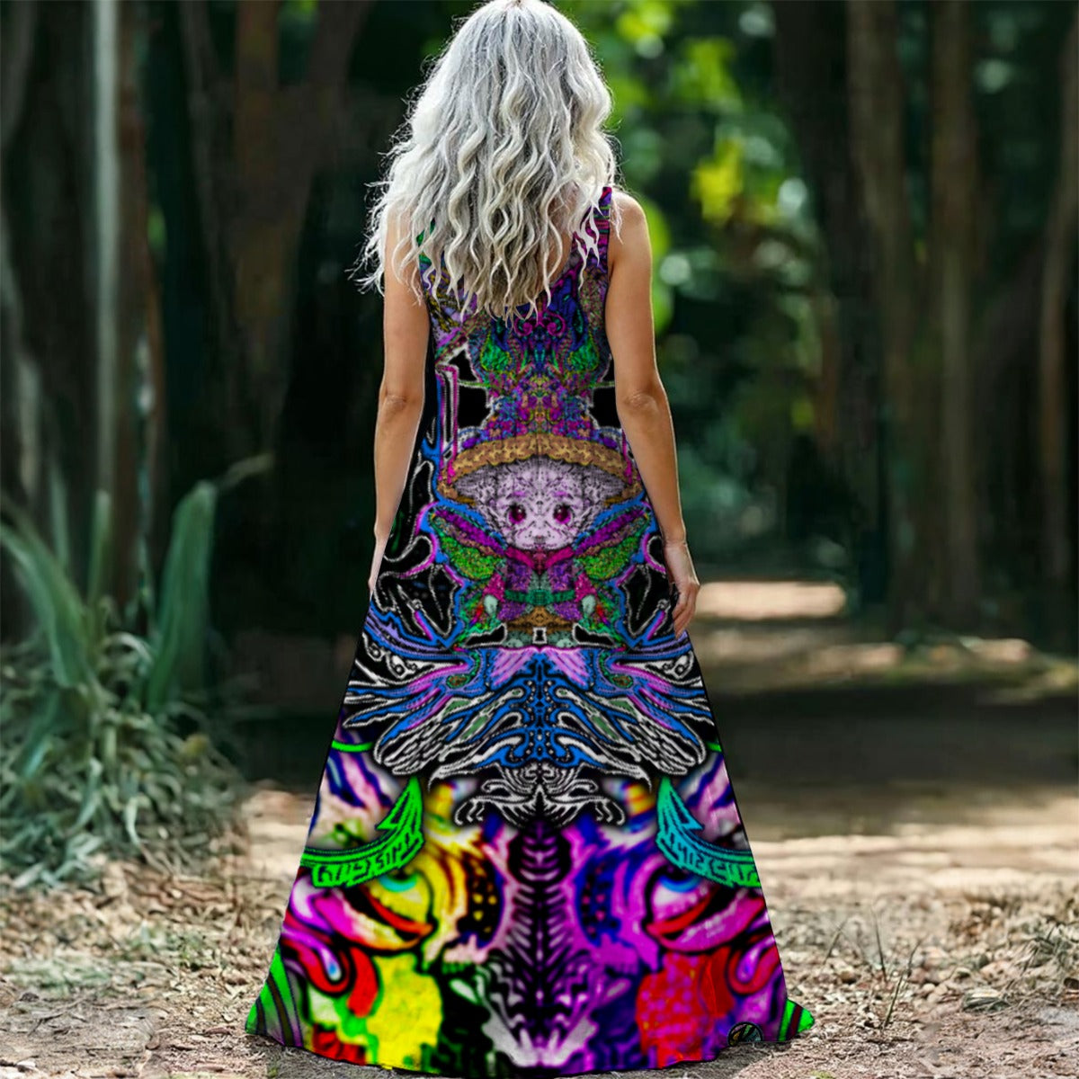 All the Chaos - Hand Drawn Art - Women’s Sleeveless Maxi Dress