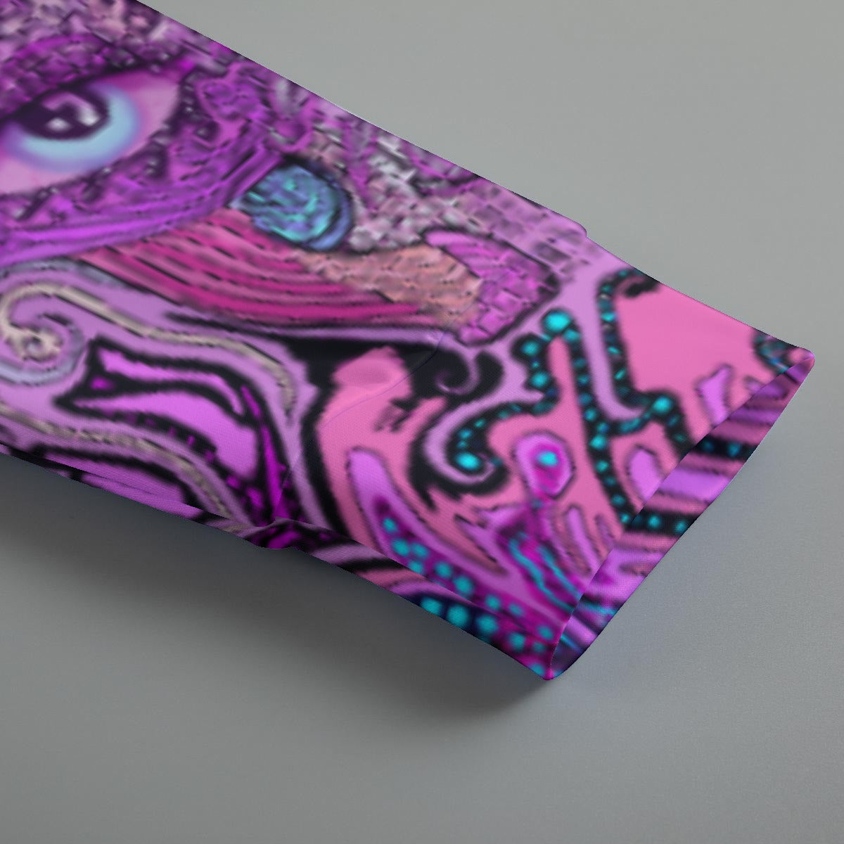 MadusaDix Pink Hoodie. Hand Drawn Art