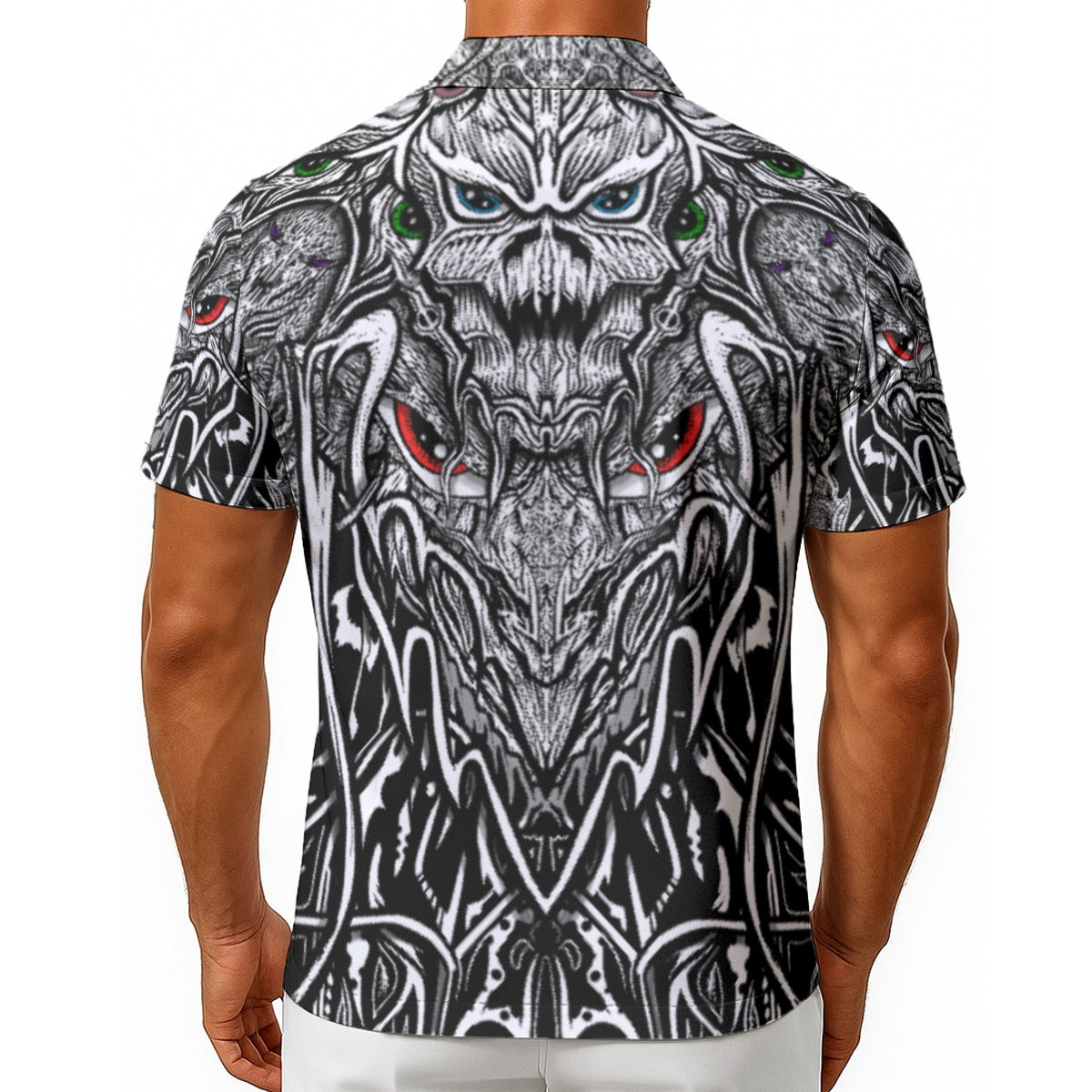 Demons R Juicy - Hand Drawn Art - Button Hawaiian Shirt