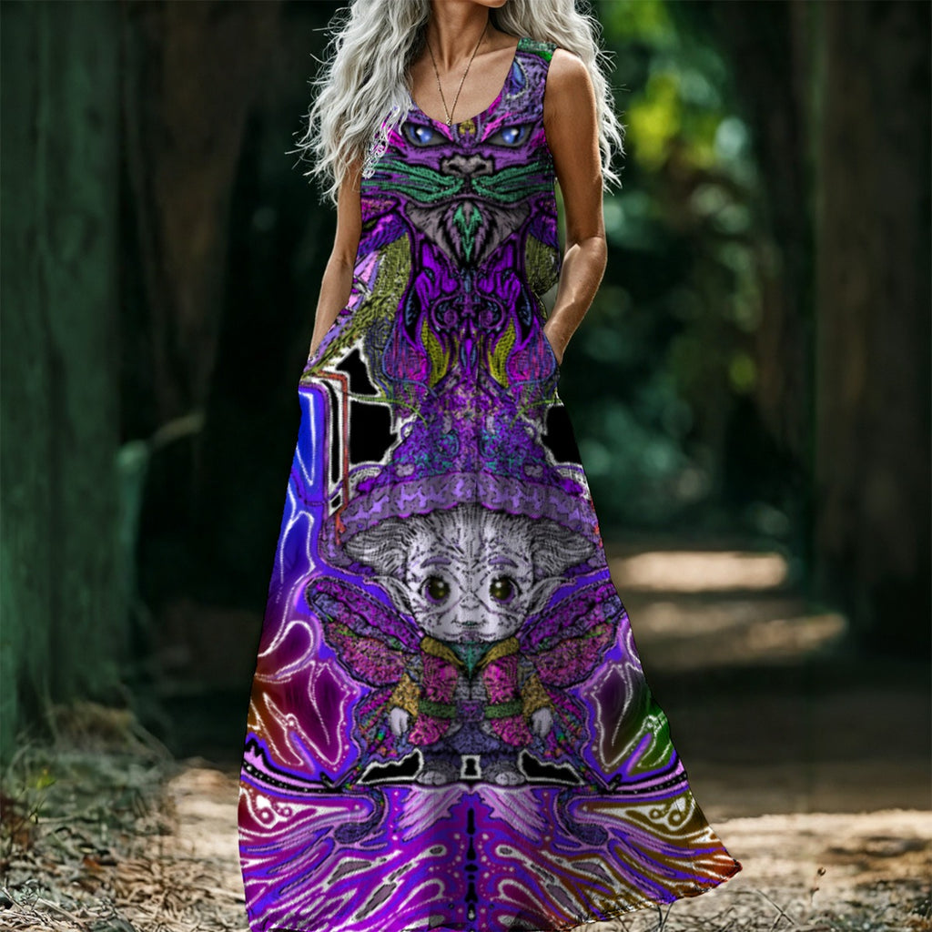 Trifecta Trippy Gnome - Women’s Sleeveless Maxi Dress