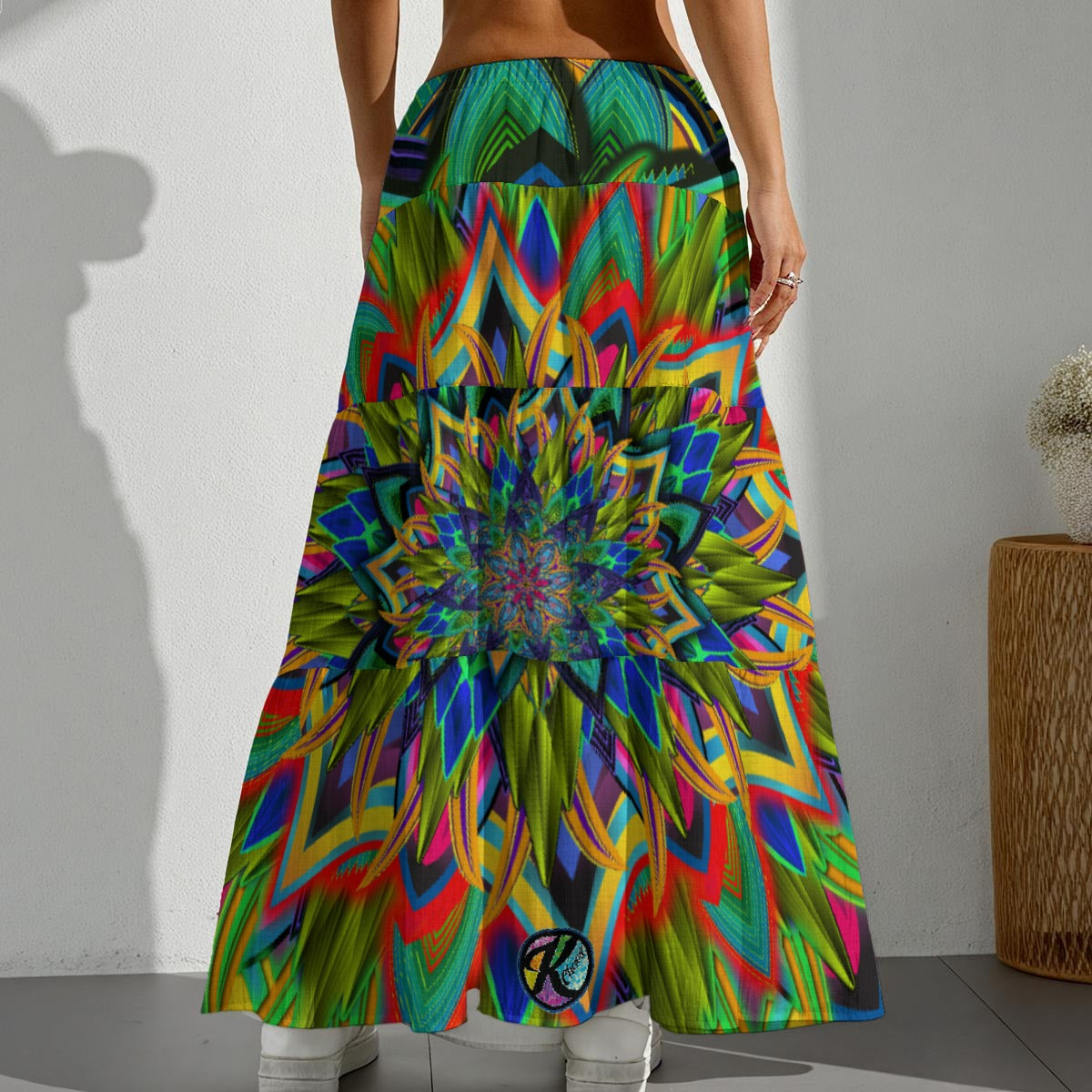 Artist Created Mandala Pattern. Festival Dress