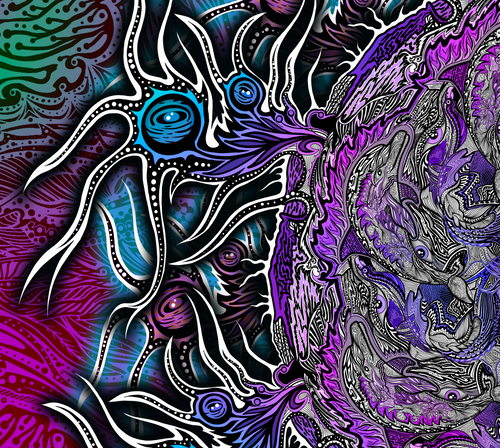 DolphinTakeover - Hand Drawn Art - Women's Pleated Long Skirt