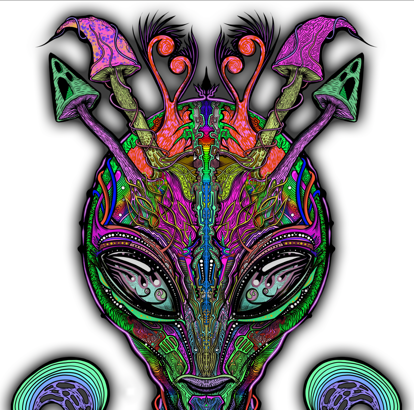 Alien Listener - Hand Drawn Art - Women’s Sleeveless Maxi Dress