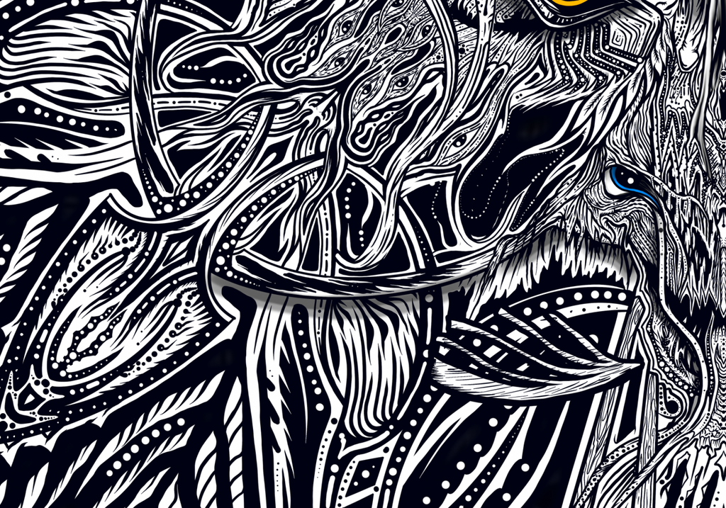 ScreaminDemon - Hand Drawn Art Hawaiian Shirt With Button Closure
